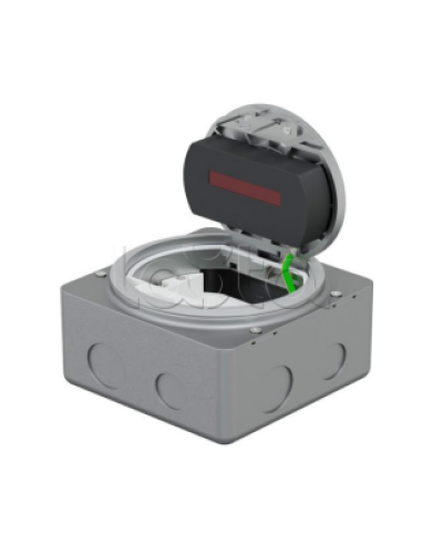 LUK/1,5AL66 Люк в пол на 1,5 поста (45х45мм), с суппортом и коробкой, сталь IP66 (70031) в Ногинске Системы лючков и колонн Pintop.ru