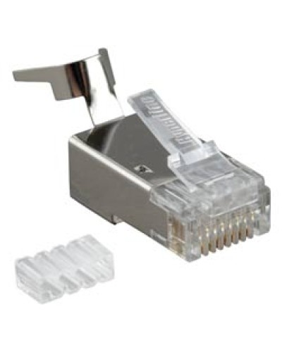 Разъем RJ-45 под витую пару, кат. 6, экранированный, универсальный Hyperline PLUG-8P8C-UV-C6-TW-SH в Ногинске Коннекторы и разъемы Pintop.ru