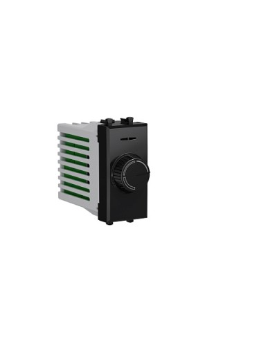 Диммер поворотный Черный квадрат, Avanti, 16A, 1 мод. DKC 4402131 в Ногинске Аксессуары для стоек и шкафов Pintop.ru