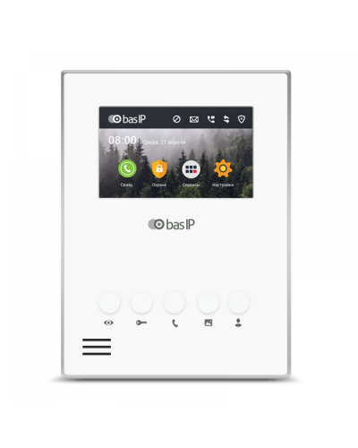 Видеодомофон BAS-IP AU-04LAF WHITE в Ногинске Абонентские IP устройства Pintop.ru
