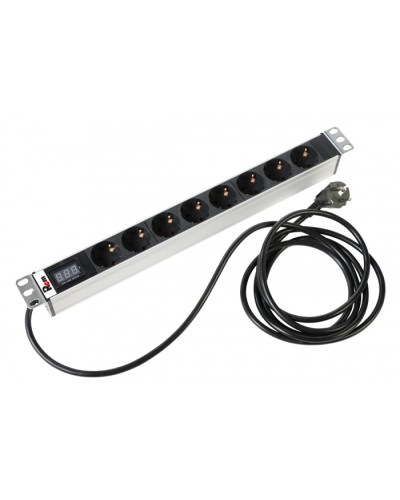 Блок розеток 1U, 8 розеток Schuko Rem R-16-8S-AM-440-3 в Ногинске Блоки розеток Pintop.ru