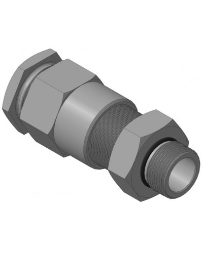 Кабельный ввод для бронированного кабеля с двойным уплотнением резьбой G3/4, внешним диаметром кабеля D=18-22 мм и проходным диаметром кабеля d=8-12 мм Спектрон КВБ-22/12-2У-М-G3/4 в Ногинске Аксессуары для кабель-канала Pintop.ru