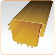 Крышка прямой секция оптического лотка, 100x240 мм, 2 метра, желтая LANMASTER LAN-OT100x240-CVR