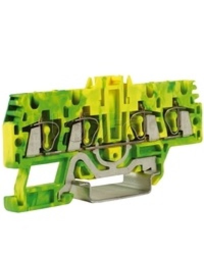 Зажим для заземления, 2 ввод/2 вывода, 2,5 кв.ммжелто-зеленый DKC ZHT520-RET в Ногинске Держатели, клипсы, скобы Pintop.ru