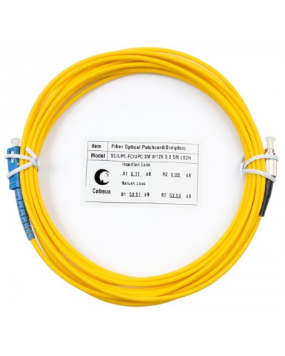 Шнур оптический simplex SC-FC 9/125 sm 7м LSZH Cabeus FOP(s)-9-SC-FC-7m в Ногинске Патч-корды оптические Pintop.ru