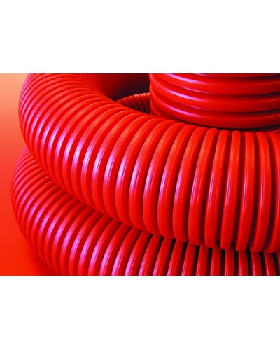 Труба гофрированная двустенная ПНД 90 мм для кабельной канализации с зондом DKC 121990 (50 м) в Ногинске Труба гофрированная Pintop.ru