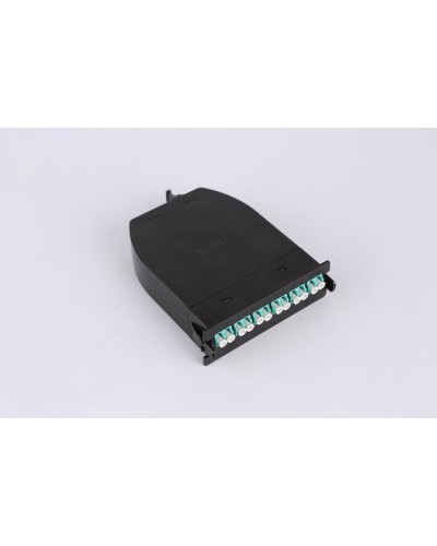 MPO кассета OM3, 12xLC, тип B, низкие потери, черная LANMASTER LAN-MCSB-1M-12LC/OM3 в Ногинске Коннекторы Pintop.ru