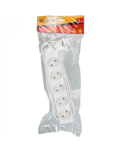 Удлинитель Navigator 71 553 NPE-S-05-300-X-2x0.75б/з 5 гн. 3м в Ногинске Блоки розеток Pintop.ru