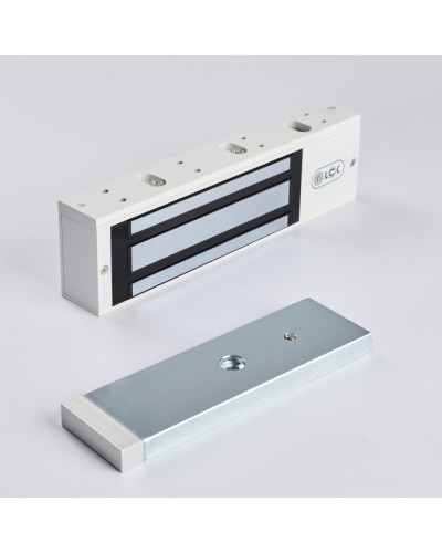 R-Lock RL-EM500-LSW - Электромагнитный замкок, 500кг, DC12/24B, цвет белый, RAL9016(белый), два датчика втроены в корпус замка: датчик Холла и магнито-контактный датчик в Ногинске Электромагнитные замки Pintop.ru