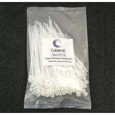 Стяжка нейлоновая неоткрывающаяся, безгалогенная (halogen free), 150x3.6мм, под винт (100 шт) Cabeus GTSC-150