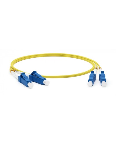 Патч-корд волоконно-оптический Hyperline FC-D2-9-SC/UR-ST/UR-H-10M-LSZH-YL в Ногинске Патч-корды оптические Pintop.ru