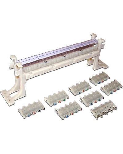 Панель кроссовая 110 типа, 32 пары, настенная, LANMASTER, кат.6, с модулями LANMASTER LAN-WS110-32FT/6 в Ногинске Кроссы оптические Pintop.ru