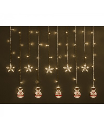 Гирлянда Navigator 95 025 NGF-D037-02 (бахрома звезды и снеговики CW 3*0.6м IP20 в Ногинске Источники света(Лампы) Pintop.ru