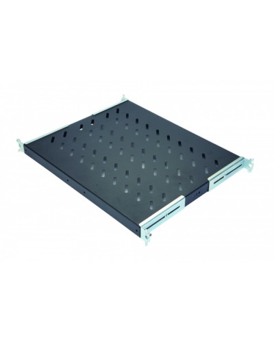 Полка стационарная 1U до 50 кг, 740 мм, черный антрацит Eurolan (60A-01-0A-09BL) в Ногинске Полки для шкафов и стоек Pintop.ru