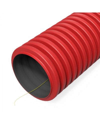Труба гофр. двуст. ПНД гибкая тип 1250 (SN23) с/з красная d125 мм (50м/100м уп/пал) Промрукав (PR15.00982) в Ногинске Труба гофрированная Pintop.ru