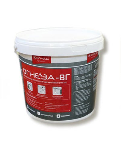 Герметик акриловый противопожарный Огнеза ОГНЕЗА-ВГ, ведро 3 кг., цвет белый в Ногинске Дополнительное оборудование пожаротушения Pintop.ru