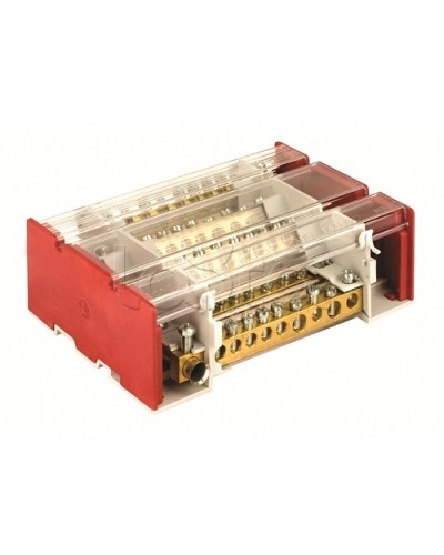 Блок распределительный на DIN рейку c выносной клеммой 4р 160А, 7х7мм 1х8мм 1х9мм 1х12мм DKC BD3160104 в Ногинске Аксессуары для стоек и шкафов Pintop.ru