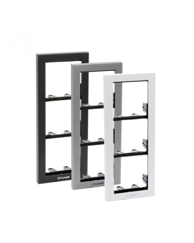 Рамка iKall на 3 модуля, антрацит Comelit в Ногинске Малоабонентные видеодомофоны Pintop.ru