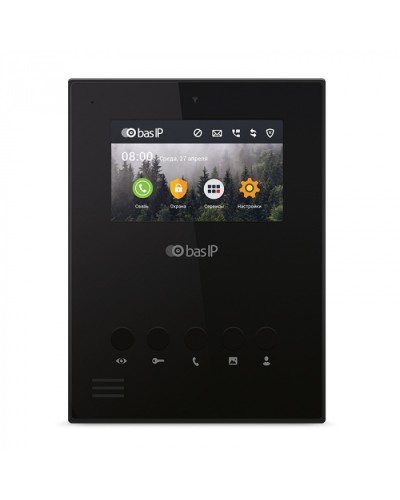 Видеодомофон BAS-IP AU-04LA BLACK в Ногинске Абонентские видеоустройства Pintop.ru