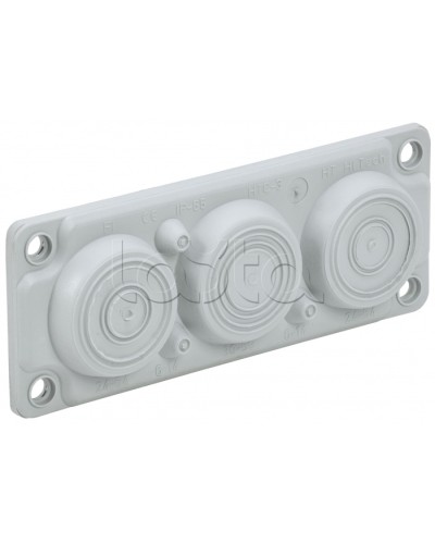 TITAN Ввод кабельный мембр. 6 отв. d=6-59мм IP65 серый IEK (TI-00D-MC-006-65) в Ногинске Аксессуары для стоек и шкафов Pintop.ru