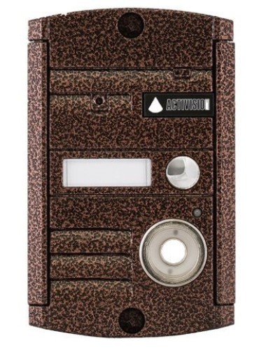 Видеопанель вызывная накладная цветная на 1 абонента Activision AVP-451 (PAL, медь) в Ногинске Вызывные видеопанели малоабонентные Pintop.ru