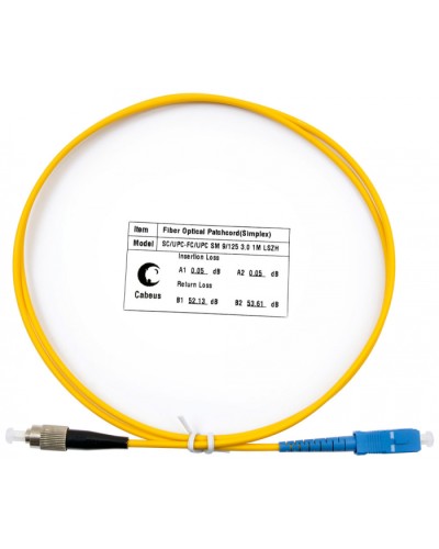 Шнур оптический simplex SC-FC 9/125 SM 1 м LSZH в Ногинске Патч-корды оптические Pintop.ru