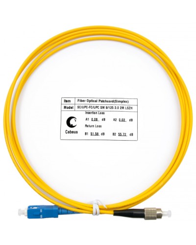 Шнур оптический simplex SC-FC 9/125 SM 2 м LSZH в Ногинске Патч-корды оптические Pintop.ru