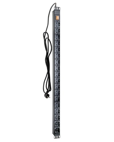 Блок распределения питания базовый вертикальный Eurolan (60A-62-01-18BL) в Ногинске Блоки розеток Pintop.ru