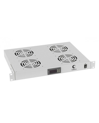 Панель вентиляционная с 4 вентиляторами с цифровым термодатчиком Cabeus JG03t в Ногинске Вентиляторные модули Pintop.ru