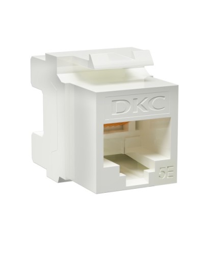 Модуль Keystone RJ45 CAT5E неэкранированный, 180 градусов, белый (форм-фактор A10) DKC RNK5EU180WH в Ногинске Модули Keystone Pintop.ru
