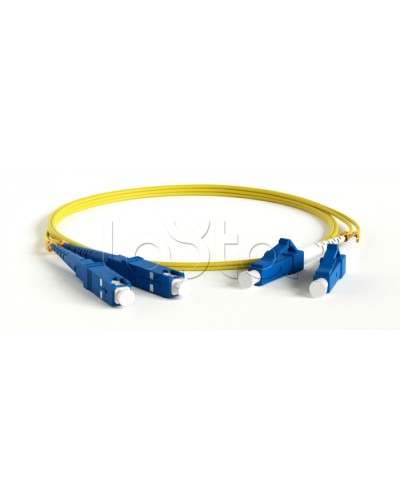 Патч-корд волоконно-оптический Hyperline FC-S2-9-LC/AR-SC/AR-H-20M-LSZH-YL в Ногинске Патч-корды оптические Pintop.ru