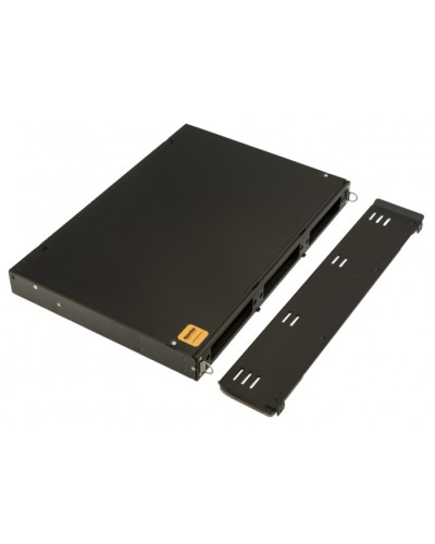Бокс оптический 19 Hyperline FO-19V-1U-3xSLT-W130H30-24UN-BK в Ногинске Кросс оптический Pintop.ru