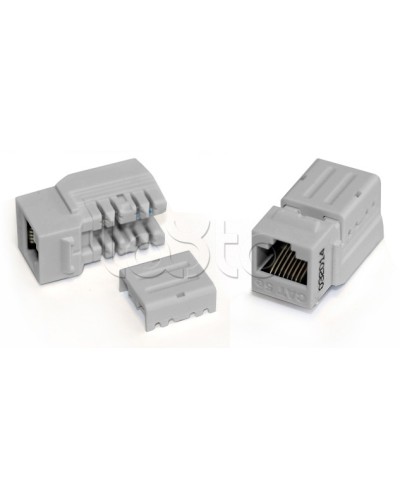 Вставка Keystone Jack RJ-45(8P8C), категория 6A, 110 IDC синяя Hyperline (KJNE-8P8C-C6A-90-BL) в Ногинске Модули Keystone Pintop.ru