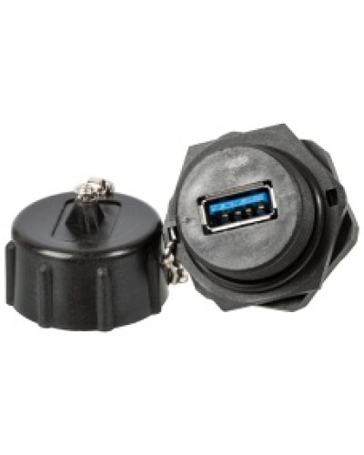 ндустриальный соединительный модуль USB 3.0, IP67, с крышкой LANMASTER (LAN-OK-USB30/180-WP) в Ногинске Коммутационные изделия Pintop.ru