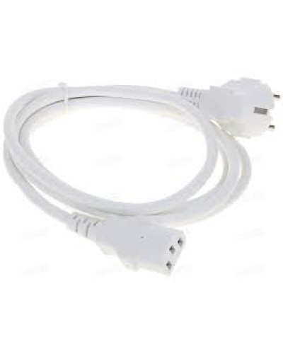 Шнур питания C13-Schuko угловая, 3х0.75, 220В, 10А, белый, 1 метр LANMASTER (LAN-PP13/SHA-1.0-WH) в Ногинске Аксессуары для стоек и шкафов Pintop.ru