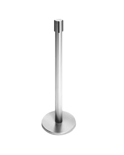 Стойка ограждения передвижная с ремнем (2 метра черный с тормозом) Oxgard ВЗР2387.05 в Ногинске Ограждения Pintop.ru