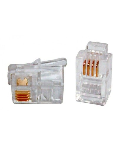 Коннектор телефонный для телефонных трубок Cabeus 4P4C в Ногинске Коннекторы и разъемы Pintop.ru