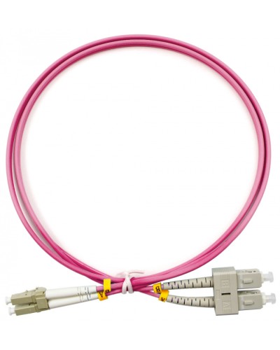 Шнур оптический duplex LC-SC 50/125 mm OM4 1,5м LSZH Cabeus FOP-50-OM4-LC-SC-1,5m в Ногинске Патч-корды оптические Pintop.ru