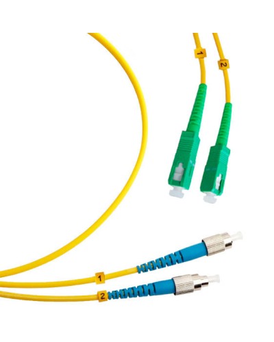 Шнур оптический duplex SC/APC-FC/UPC 9/125 sm 15м LSZH Cabeus FOP(d)-9-SC/APC-FC/UPC-15m в Ногинске Патч-корды оптические Pintop.ru