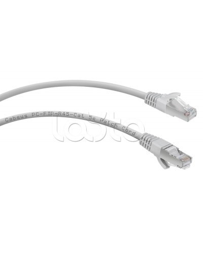 Патч-корд FTP, категория 5e, 0.5 м, экранированный, серый Cabeus PC-FTP-RJ45-Cat.5e-0.5m в Ногинске Патчкорды (медные) Pintop.ru