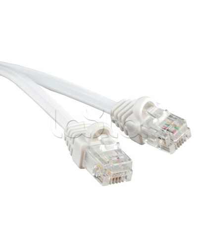 Патч-корд 6p4c телефонный, 3 м, белый Cabeus PC-TEL-RJ12-3m в Ногинске Патчкорды (медные) Pintop.ru