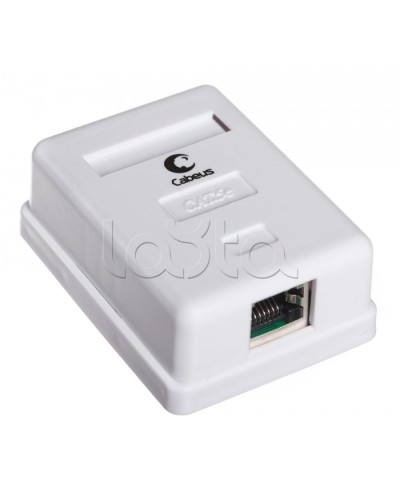 Розетка компьютерная RJ-45(8P8C), категория 5e, экранированная, одинарная, внешняя, Dual IDC(110&Krone type) Cabeus WS-8P8C-Cat.5e-SH-1 в Ногинске Розетки компьютерные и телефонные Pintop.ru