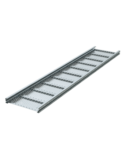 Лоток листовой 80х800, лонжерон 2 мм, L 3 м, горячий цинк DKC (USH388HDZ) в Ногинске Кабельные лотки Pintop.ru