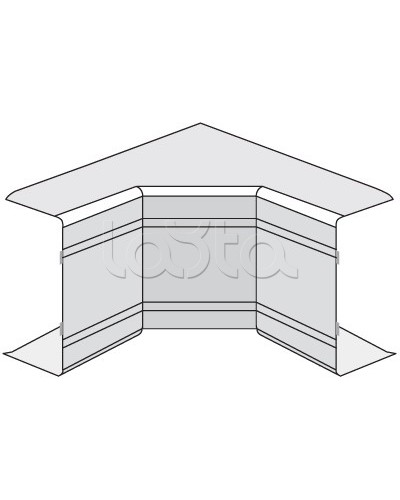 Угол внутренний неизменяемый (90°) NIA 80x40 мм DKC 01824 в Ногинске Аксессуары для кабель-канала Pintop.ru