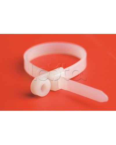 Хомут P6.6 с основанием, белый, 4,8x200 DKC 252205-M в Ногинске Стяжки-хомуты Pintop.ru