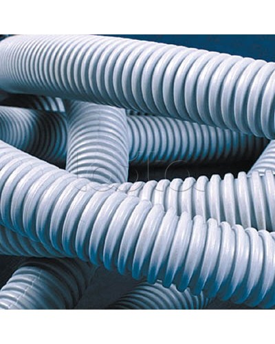 Труба ПВХ гибкая гофр. д.25мм, лёгкая без протяжки, 25м, цвет серый DKC 9092525 в Ногинске Гладкая труба Pintop.ru