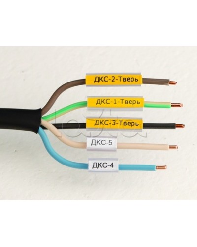 Маркировка для провода, гибкая, для трубочек. 4х10мм. Белая DKC NUTFL10 в Ногинске Крепежные изделия Pintop.ru