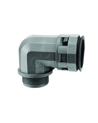 Муфта 90 грд. труба-коробка DN 17 мм, М20х1,5, полиамид, цвет черный DKC PAN17M20N в Ногинске Повороты, муфты, тройники Pintop.ru