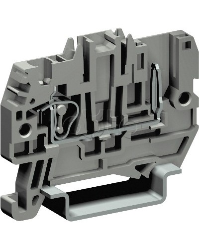 Пружинная проходная клемма со штыревым контактом. Серая. 2,5 кв. мм. DKC ZHVP300GR-RET в Ногинске Аксессуары для лотков Pintop.ru