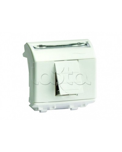 Ком.роз. RJ45 кат.5e экран., 8P8C, Brava, белая, 2мод DKC 76450B в Ногинске Аксессуары для стоек и шкафов Pintop.ru